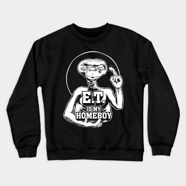 E.T. is my Homeboy - Dark Colors Crewneck Sweatshirt by scumbugg